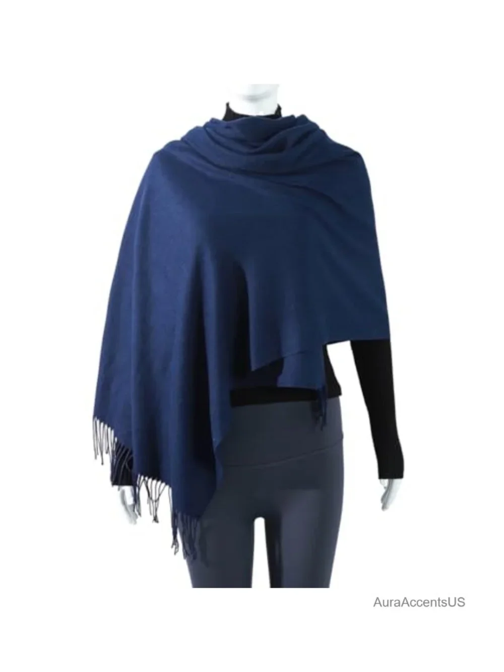 Oversized Pashmina Feel Wrap Scarf Viscose Acrylic Shawl for Evening Dress